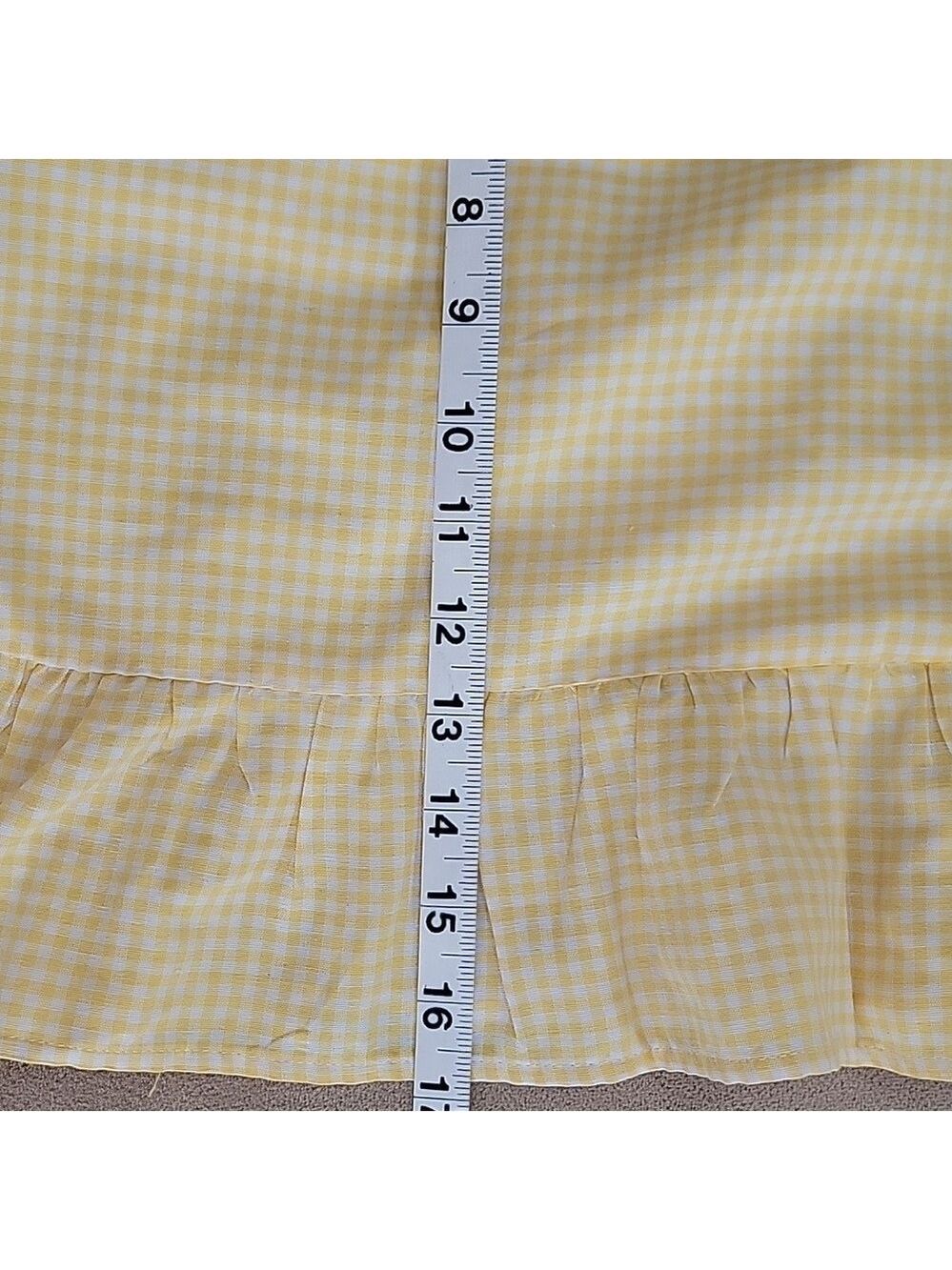 Altar'd State Yellow Gingham One Shoulder Dress Size Medium EUC - Picture 10 of 10